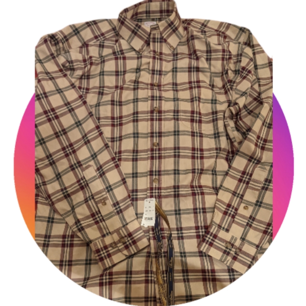Brooks Brothers plaid button down size large NWT